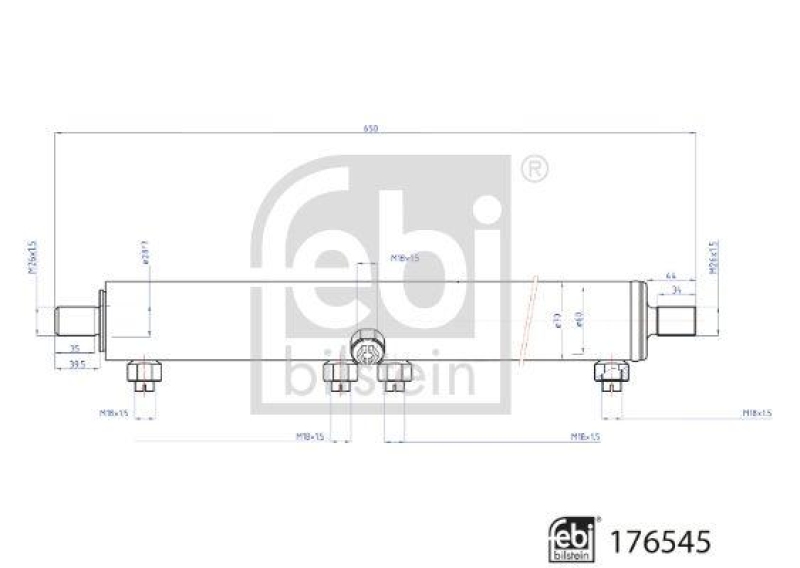 FEBI BILSTEIN 176545 Arbeitszylinder für Lenkung für Volvo