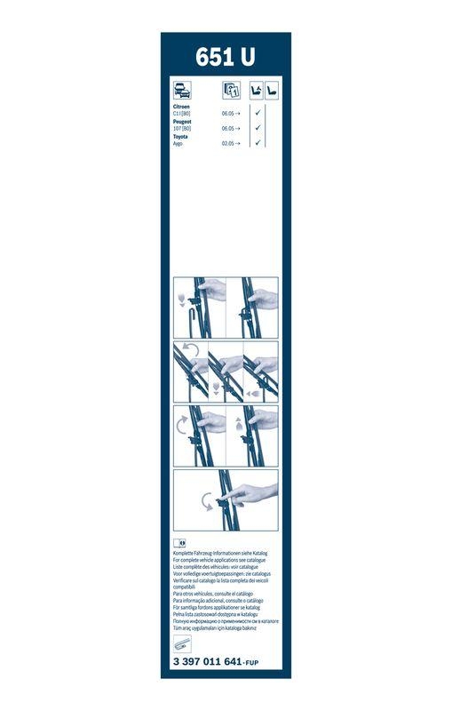 BOSCH 3 397 011 641 Wischblatt 651U Twin Scheibenwischer 650 mm