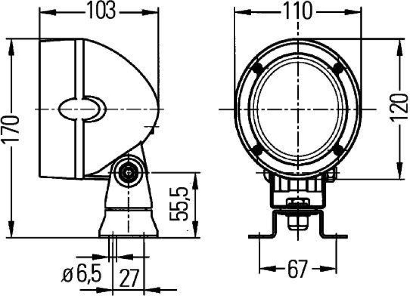 HELLA 1GM 996 134-081 Arbeitsscheinwerfer H3