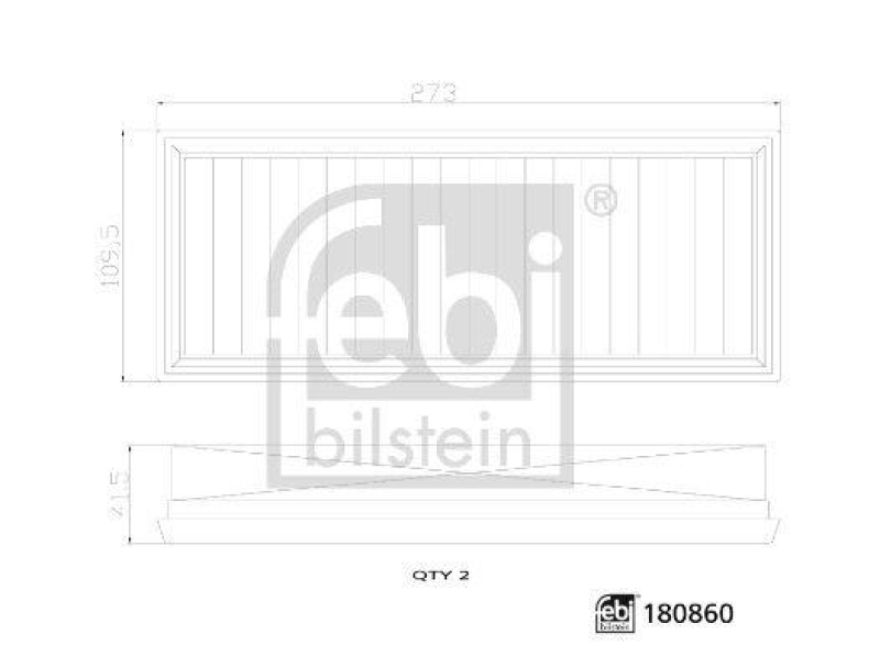 FEBI BILSTEIN 180860 Luftfiltersatz für Mercedes-Benz