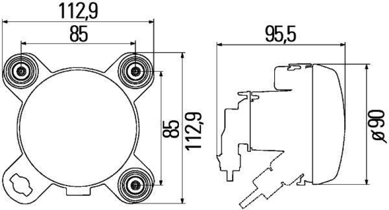 HELLA 1K0 247 043-001 Hauptscheinwerfer H1