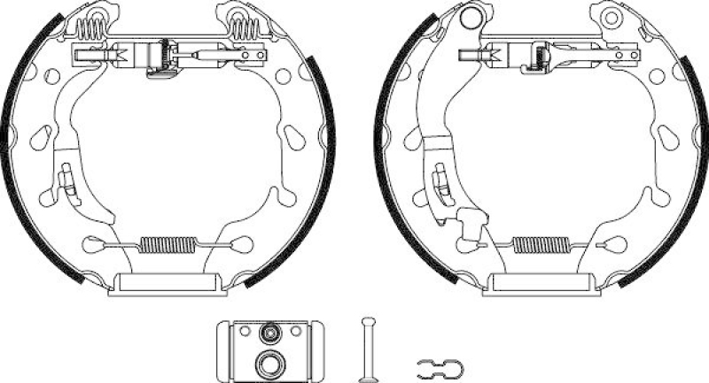 HELLA 8DB 355 022-501 Bremsbackensatz