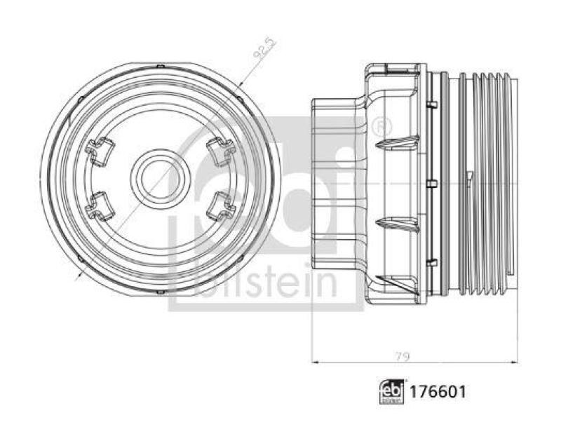 FEBI BILSTEIN 176601 Ölfilterdeckel für TOYOTA