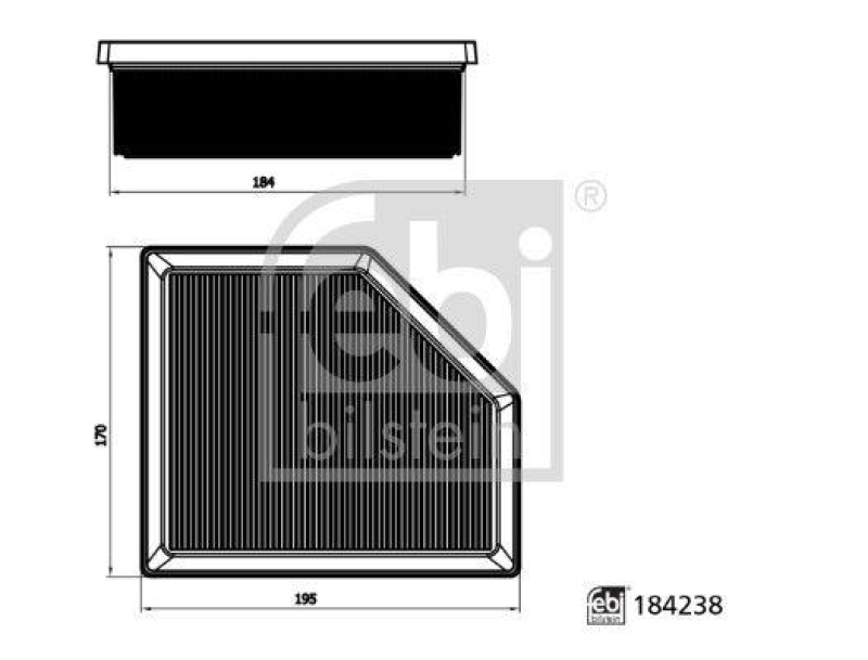 FEBI BILSTEIN 184238 Luftfilter für NISSAN