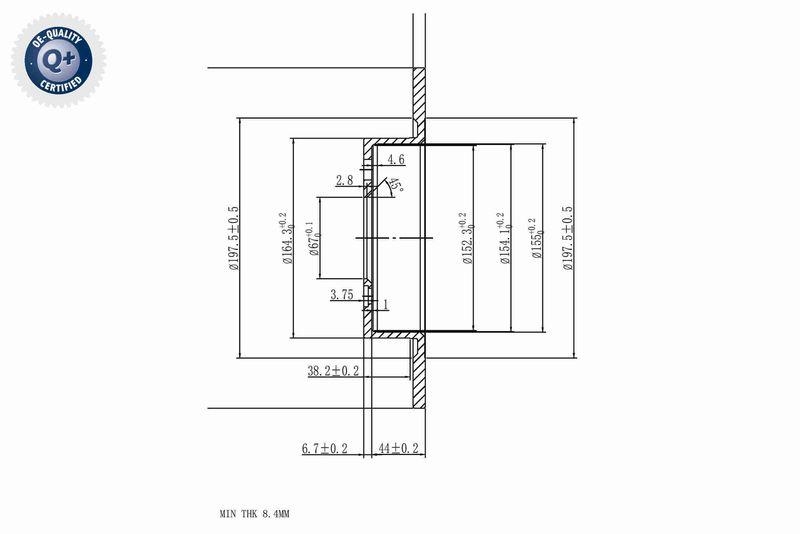 VAICO V20-40040 Bremsscheibe Hinterachse für BMW