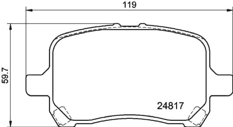 HELLA 8DB 355 014-691 Bremsbelagsatz, Scheibenbremsbelag für CHEVROLET/PONTIAC/...