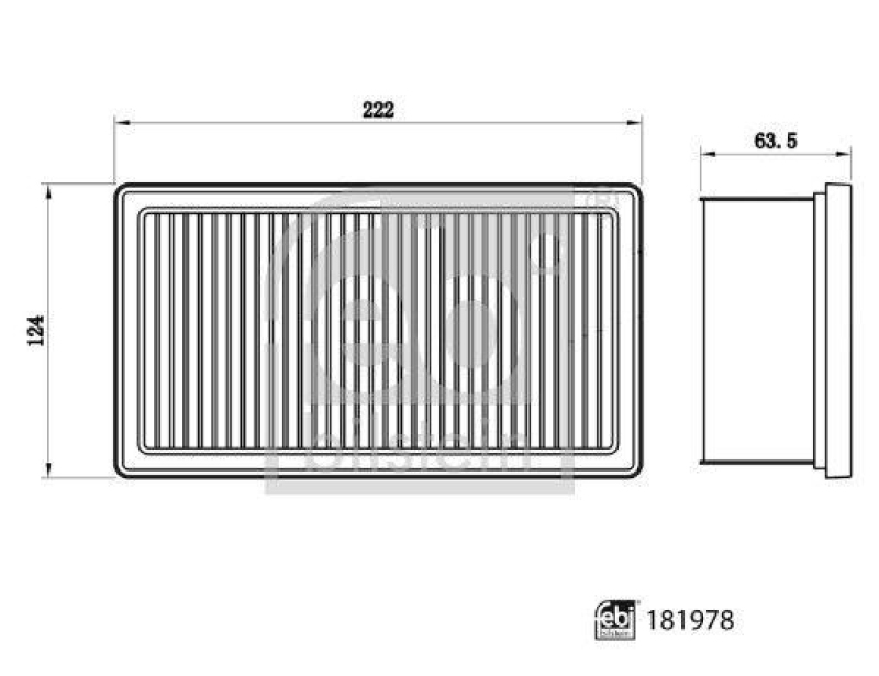 FEBI BILSTEIN 181978 Luftfilter für Dacia