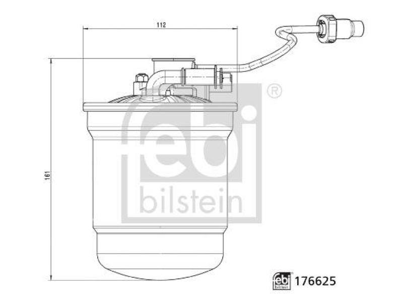 FEBI BILSTEIN 176625 Kraftstofffilter für Ford