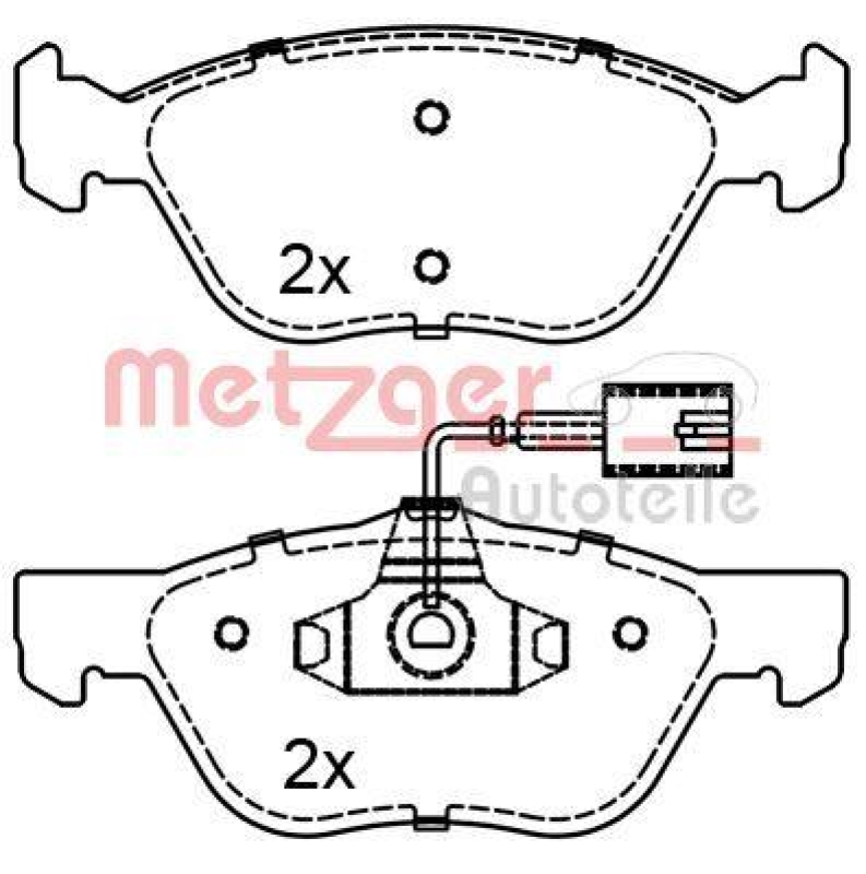 METZGER 1170285 Bremsbelagsatz, Scheibenbremse WVA 21 637