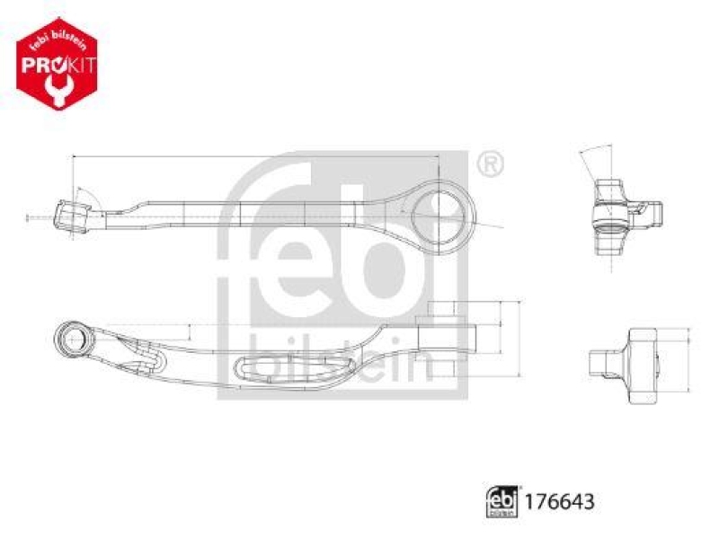 FEBI BILSTEIN 176643 Querlenker mit Lager, Gelenk und Anbaumaterial für BMW