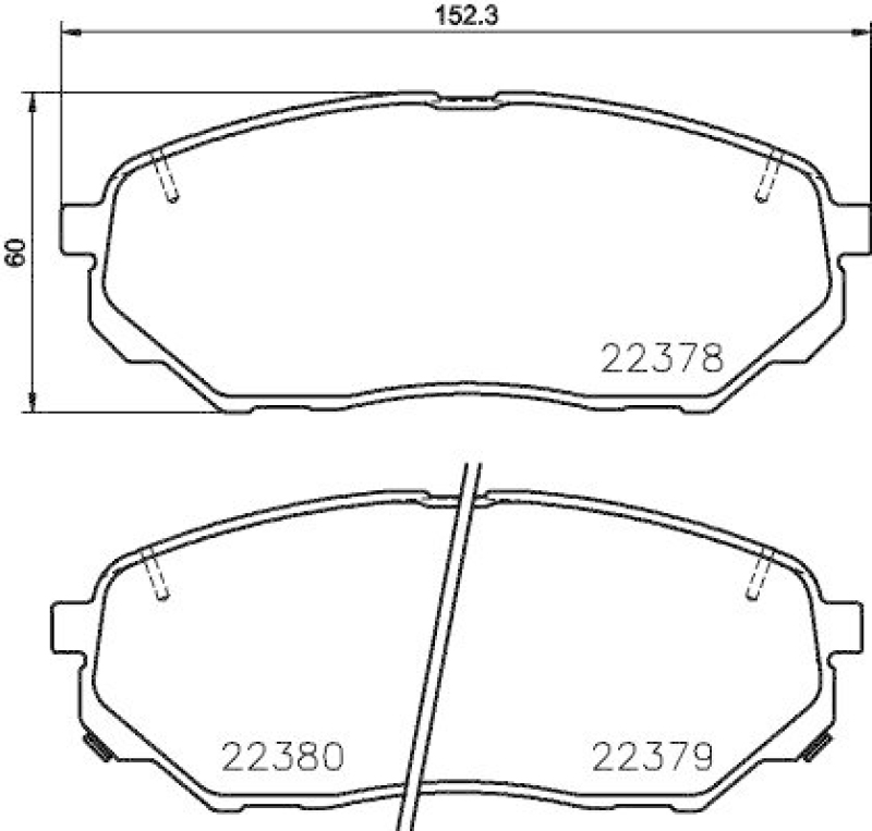 HELLA 8DB 355 024-901 Bremsbelagsatz, Scheibenbremsbelag für KIA SORENTO III (UM)