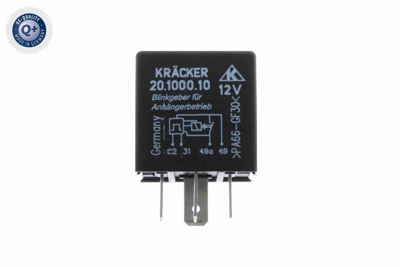 VEMO V15-71-0023 Blinkgeber 12V, 4 Pins, 2 + 1/6 x 21 + 5 W, mit Ahk für VW