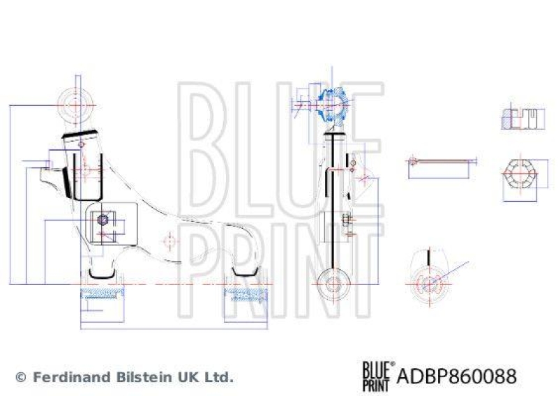 BLUE PRINT ADBP860088 Querlenker mit Lagern und Gelenk für TOYOTA