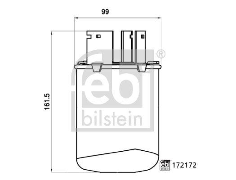 FEBI BILSTEIN 172172 Kraftstofffilter mit Dichtring für Renault