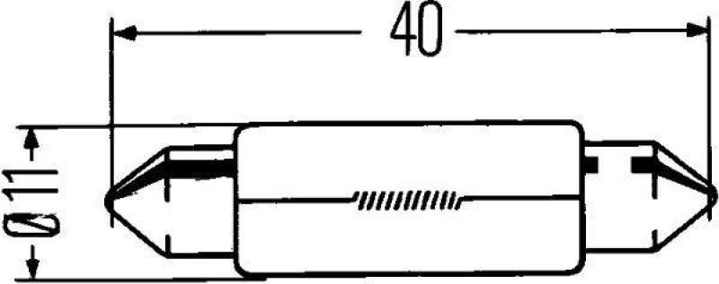 HELLA 8GM 002 091-131 Glühlampe C10W K (10W)