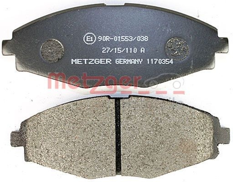 METZGER 1170354 Bremsbelagsatz, Scheibenbremse WVA 23 241