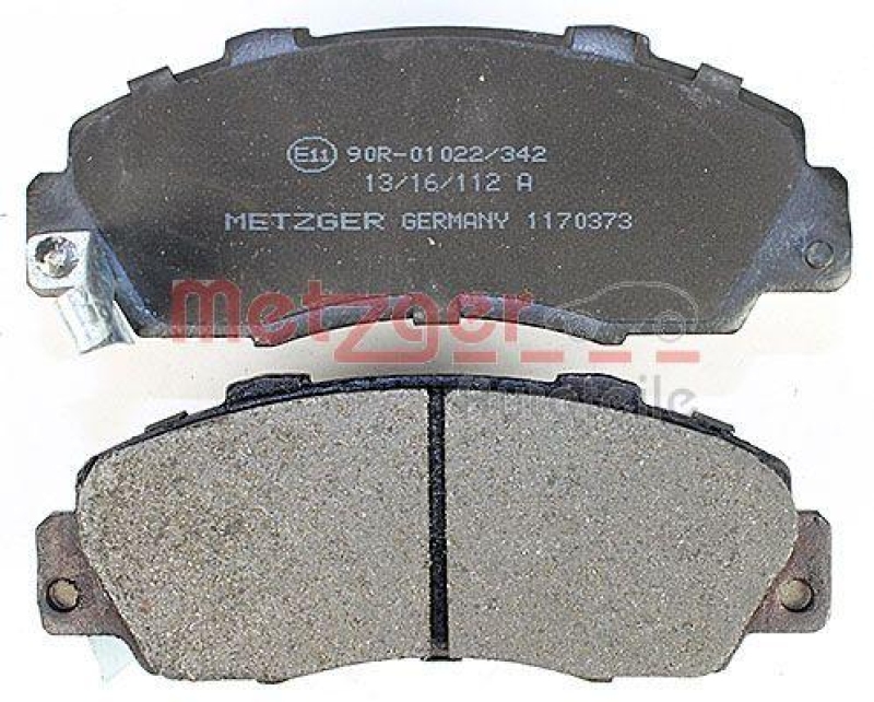 METZGER 1170373 Bremsbelagsatz, Scheibenbremse WVA 21 651