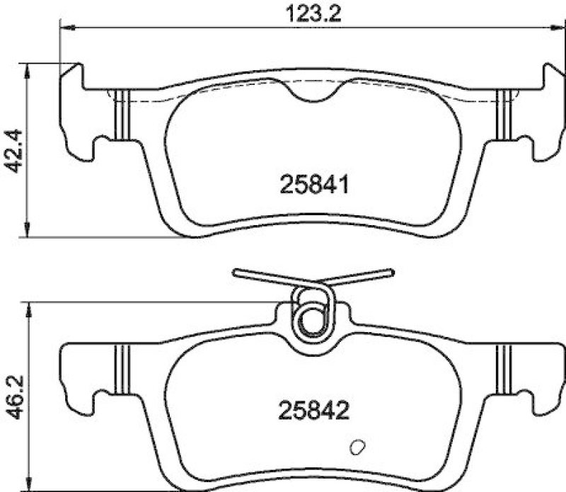 HELLA 8DB 355 031-761 Bremsbelagsatz, Scheibenbremsbelag für FORD FIESTA VII