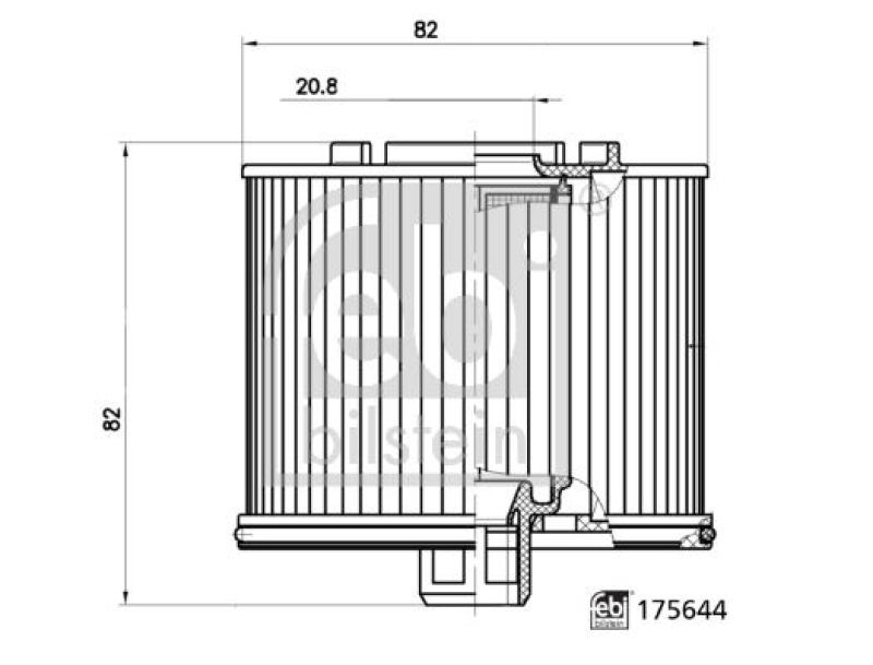 FEBI BILSTEIN 175644 Kraftstofffilter mit Dichtring für CITROEN