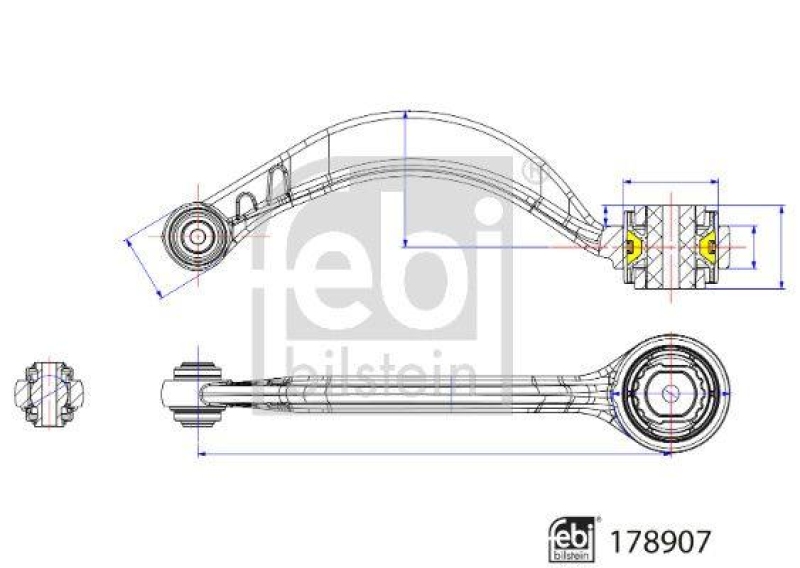 FEBI BILSTEIN 178907 Querlenker mit Lagern für Jaguar