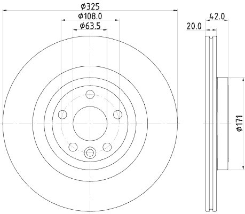 HELLA 8DD 355 132-601 Bremsscheibe