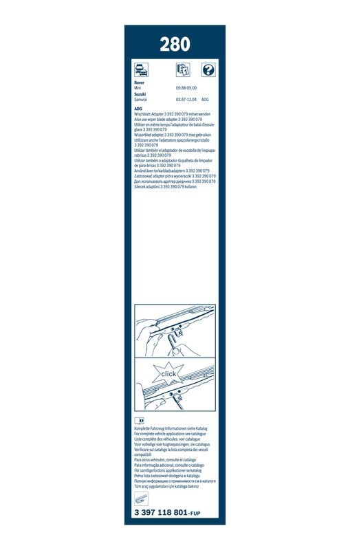 BOSCH 3 397 118 801 Wischblatt 280 Twin Scheibenwischer 280/280 mm