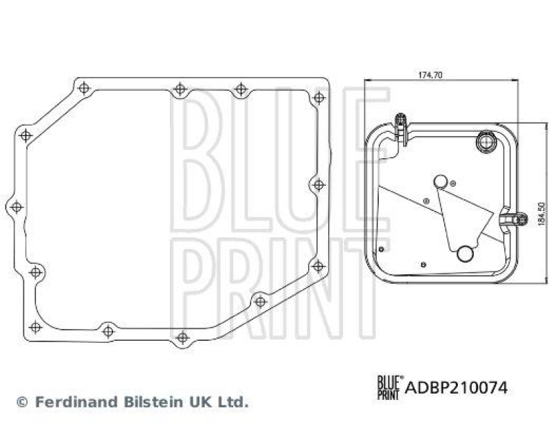 BLUE PRINT ADBP210074 Getriebeölfiltersatz für Automatikgetriebe für Chrysler