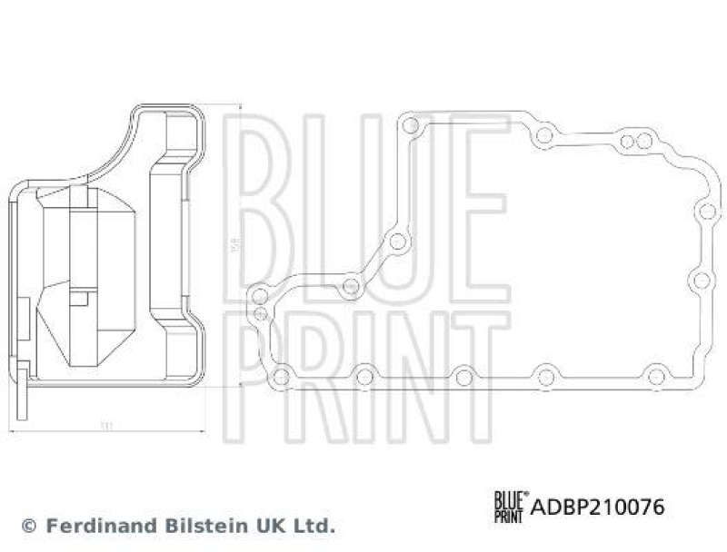 BLUE PRINT ADBP210076 Getriebeölfiltersatz für Automatikgetriebe, mit Ölwannendichtung für Vauxhall