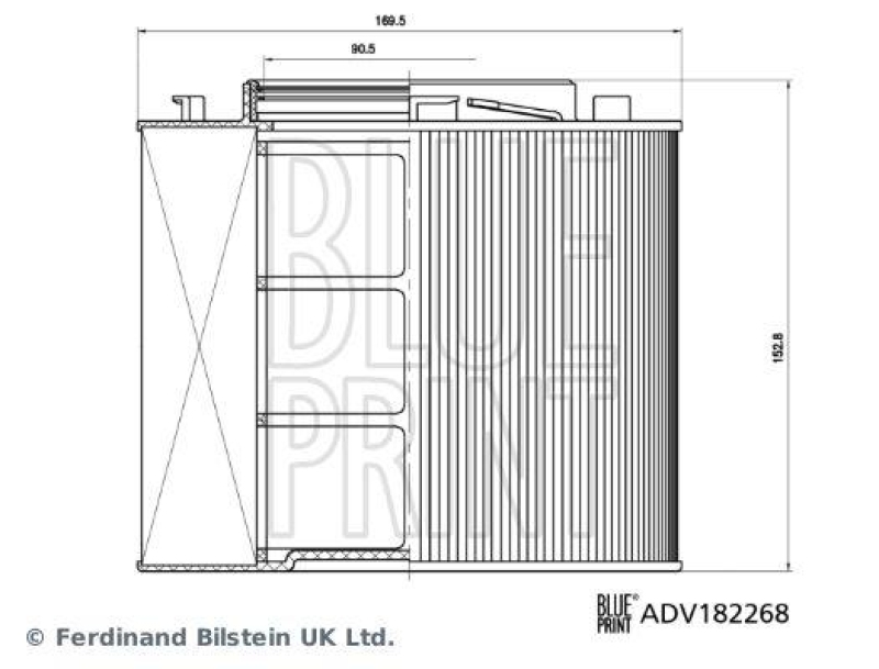 BLUE PRINT ADV182268 Luftfilter für VW-Audi