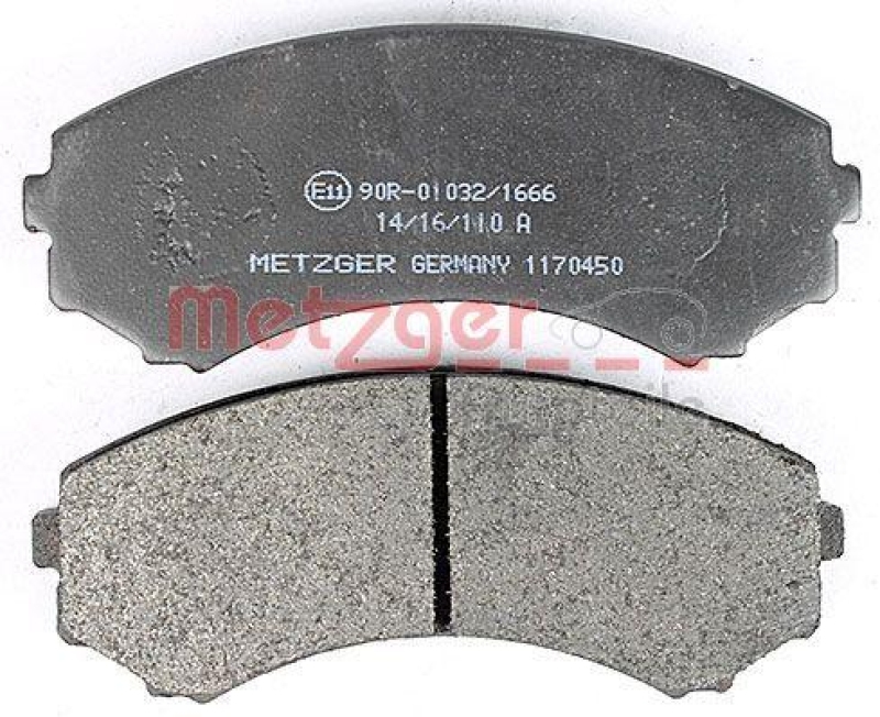 METZGER 1170450 Bremsbelagsatz, Scheibenbremse WVA 23 488