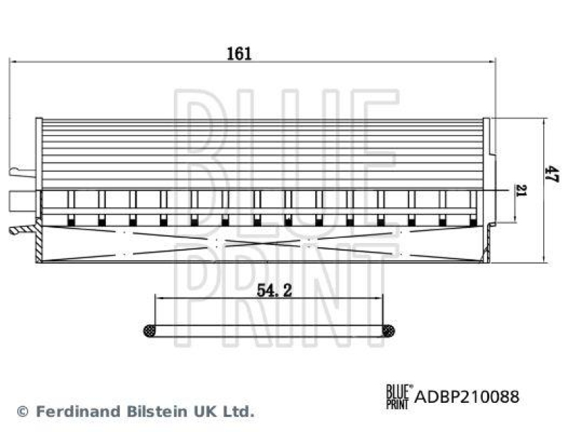 BLUE PRINT ADBP210088 Ölfilter mit Dichtringen für VW-Audi