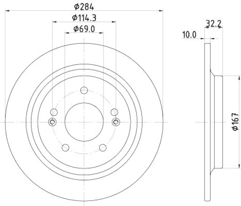 HELLA 8DD 355 132-921 Bremsscheibe