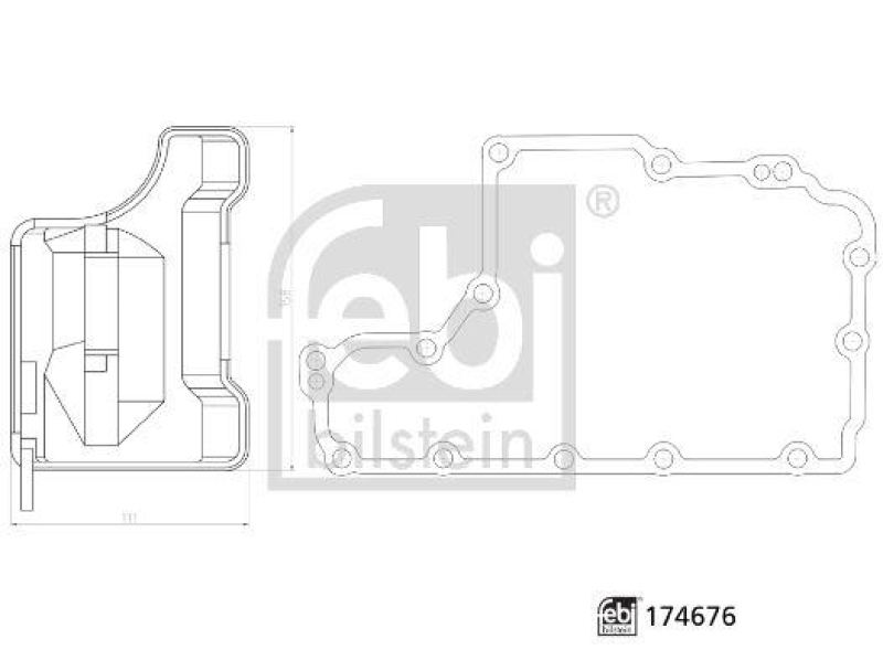 FEBI BILSTEIN 174676 Getriebeölfiltersatz für Automatikgetriebe, mit Ölwannendichtung für Vauxhall