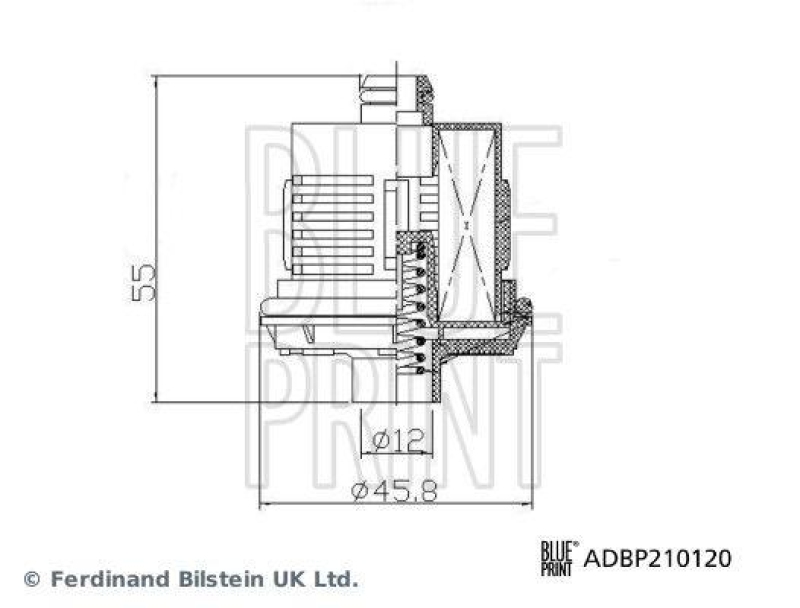 BLUE PRINT ADBP210120 Hydraulikfilter für Haldex-Kupplung, mit Kappe für VW-Audi