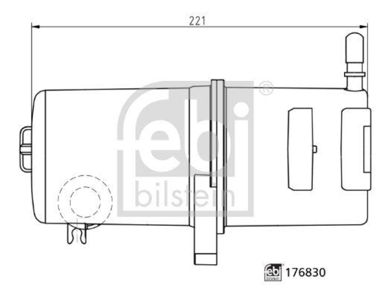 FEBI BILSTEIN 176830 Kraftstofffilter mit Dichtring für VW-Audi