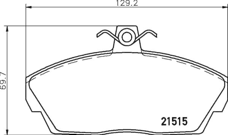 HELLA 8DB 355 018-431 Bremsbelagsatz, Scheibenbremsbelag für LANDROVER