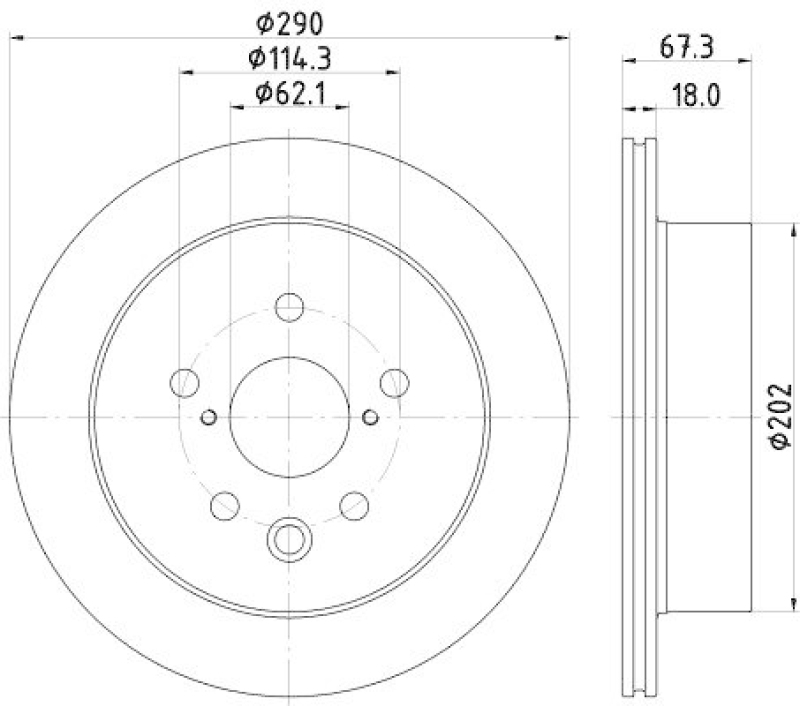 HELLA 8DD 355 134-531 Bremsscheibe