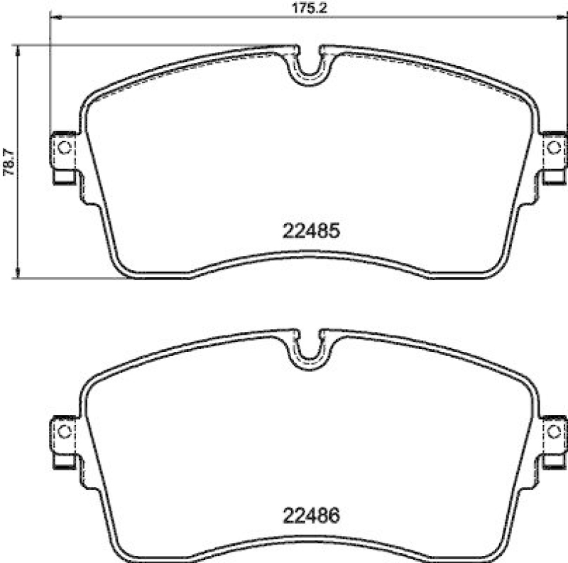 HELLA 8DB 355 039-281 Scheibenbremsbelagsatz