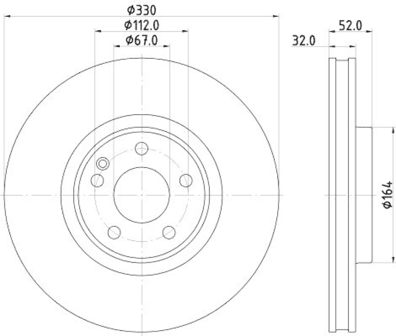 HELLA 8DD 355 134-621 Bremsscheibe