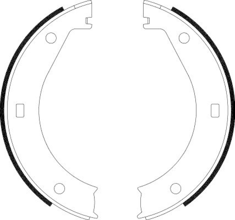 HELLA 8DA 355 050-311 Bremsbackensatz für BMW