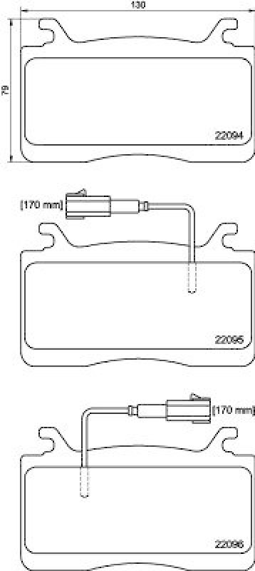 HELLA 8DB 355 039-301 Scheibenbremsbelagsatz