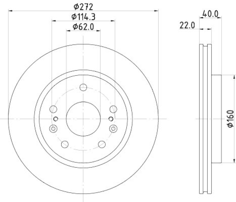 HELLA 8DD 355 134-651 Bremsscheibe