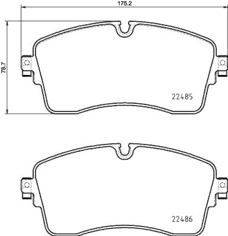 HELLA 8DB 355 039-321 Scheibenbremsbelagsatz