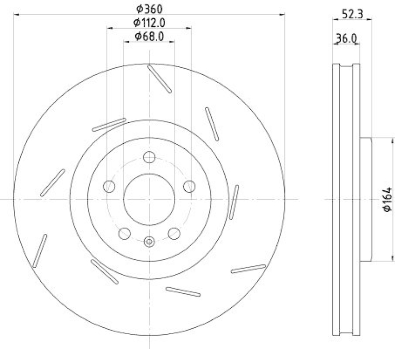 HELLA 8DD 355 134-671 Bremsscheibe