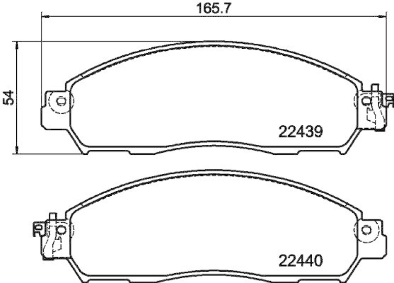 HELLA 8DB 355 039-331 Scheibenbremsbelagsatz