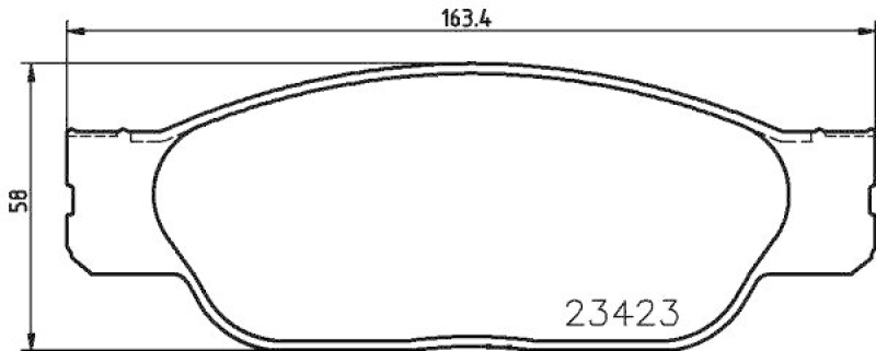 HELLA 8DB 355 018-551 Bremsbelagsatz, Scheibenbremsbelag für JAGUAR