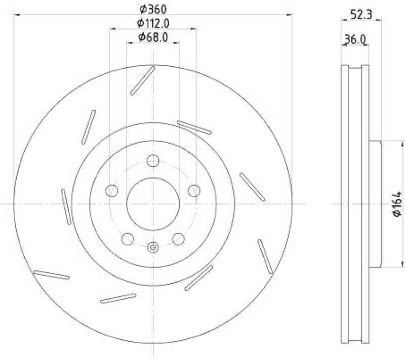 HELLA 8DD 355 134-701 Bremsscheibe