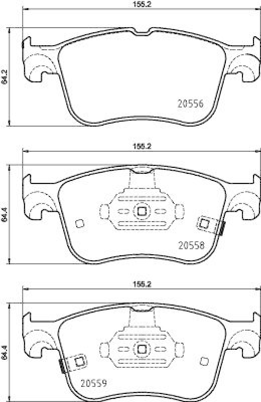 HELLA 8DB 355 039-421 Scheibenbremsbelagsatz