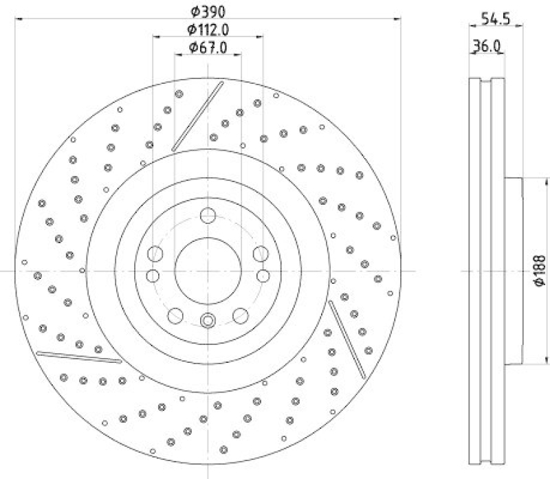 HELLA 8DD 355 134-711 Bremsscheibe