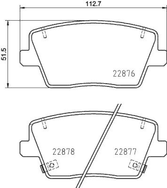 HELLA 8DB 355 039-431 Scheibenbremsbelagsatz